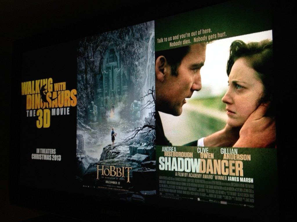 Apple TV screensaver with 3 movie posters